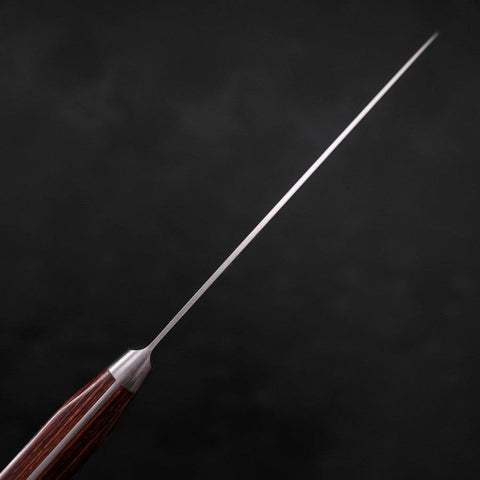 Petty knife AUS-8 Polished Western Brown Handle 130mm-[Musashi]-[Japanese-Kitchen-Knives]