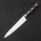 Petty knife AUS-8 Polished Western Mahogany Handle 150mm-[Musashi]-[Japanese-Kitchen-Knives]
