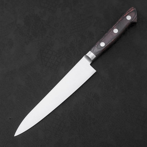 Petty knife AUS-8 Polished Western Mahogany Handle 150mm-[Musashi]-[Japanese-Kitchen-Knives]