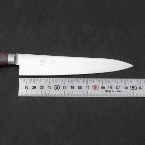 Petty knife AUS-8 Polished Western Mahogany Handle 150mm-[Musashi]-[Japanese-Kitchen-Knives]