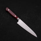 Petty knife AUS-8 Polished Western Red Handle 130mm (5.1”)-[Musashi]-[Japanese-Kitchen-Knives]