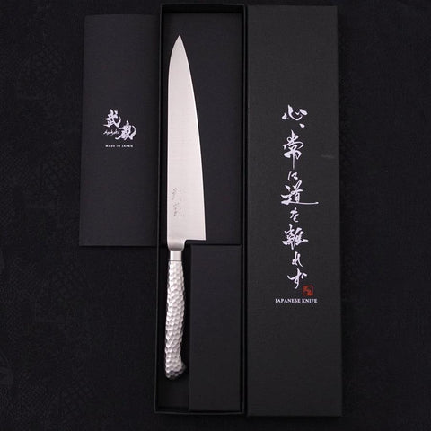 Petty Knife VG-5 Polished Western Handle 180mm-[Musashi]-[Japanese-Kitchen-Knives]