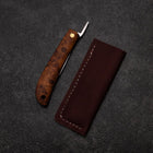 Pocket Knife VG-10 Karin 60mm with Leather Sheath-[Musashi]-[Japanese-Kitchen-Knives]