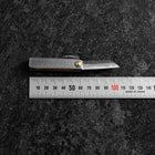 Pocket Knife White Steel #2 45mm Carbon Kurouchi Tsuchime Knifegata with Paulownia Wooden Box-[Musashi]-[Japanese-Kitchen-Knives]