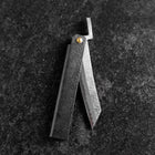 Pocket Knife White Steel #2 90mm Carbon Tsuchime Knifegata Black with Paulownia Wooden Box-[Musashi]-[Japanese-Kitchen-Knives]