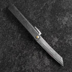 Pocket Knife White Steel #2 90mm Carbon Tsuchime Knifegata Black with Paulownia Wooden Box-[Musashi]-[Japanese-Kitchen-Knives]