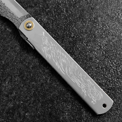 Ryubu-Dragon Higonokami Aogami 120mm (4.7”)-[Musashi]-[Japanese-Kitchen-Knives]
