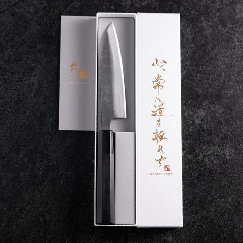 Sabaki White Steel #2 Kurouchi Mango de Búfalo Ébano 140mm
