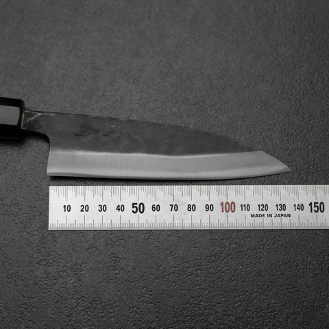 Sabaki White Steel #2 Kurouchi Buffalo Magnolia Handle 140mm (5.5”)-[Musashi]-[Japanese-Kitchen-Knives]