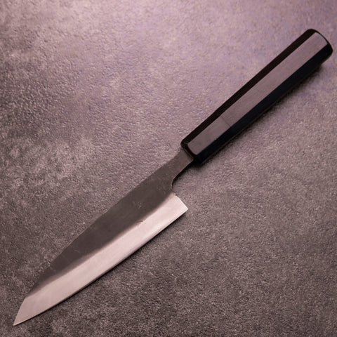 Sabaki White Steel #2 Kurouchi Buffalo Ebony Handle 140mm-[Musashi]-[Japanese-Kitchen-Knives]