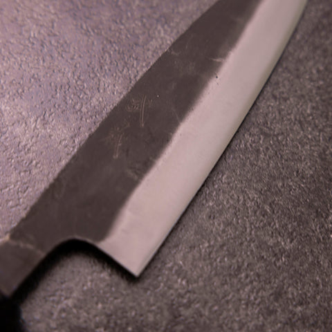 Sabaki White Steel #2 Kurouchi Buffalo Ebony Handle 140mm-[Musashi]-[Japanese-Kitchen-Knives]