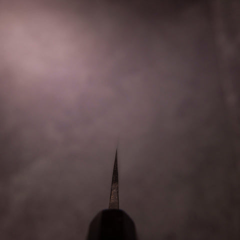 Sabaki White Steel #2 Kurouchi Buffalo Ebony Handle 140mm-[Musashi]-[Japanese-Kitchen-Knives]