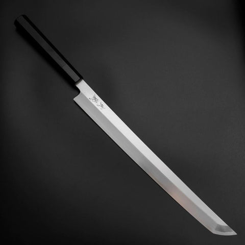Sakimaru Takohiki Blue Steel #2 Kasumi Buffalo Ebony Handle 320mm-[Musashi]-[Japanese-Kitchen-Knives]