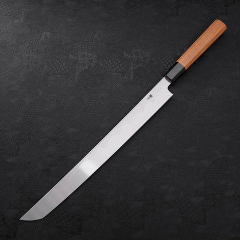 Sakimaru Takohiki Blue Steel #2 Kasumi Buffalo Teak Handle 330mm-[Musashi]-[Japanese-Kitchen-Knives]