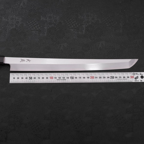 Sakimaru Takohiki Blue Steel #2 Kasumi Buffalo Teak Handle 330mm-[Musashi]-[Japanese-Kitchen-Knives]