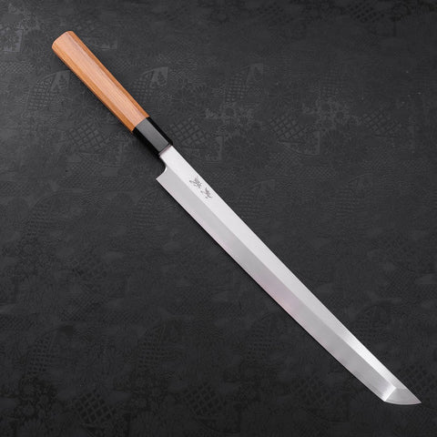 Sakimaru Takohiki Blue Steel #2 Kasumi Buffalo Teak Handle 330mm-[Musashi]-[Japanese-Kitchen-Knives]