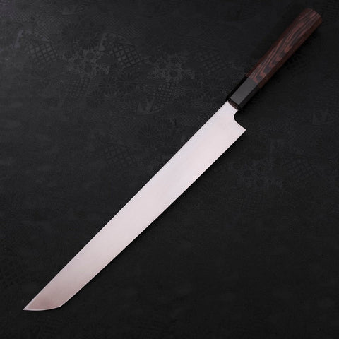 Sakimaru Takohiki Blue Steel #2 Kurouchi Buffalo Wenge Handle 300mm-[Musashi]-[Japanese-Kitchen-Knives]