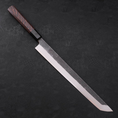 Sakimaru Takohiki Blue Steel #2 Kurouchi Buffalo Wenge Handle 300mm-[Musashi]-[Japanese-Kitchen-Knives]