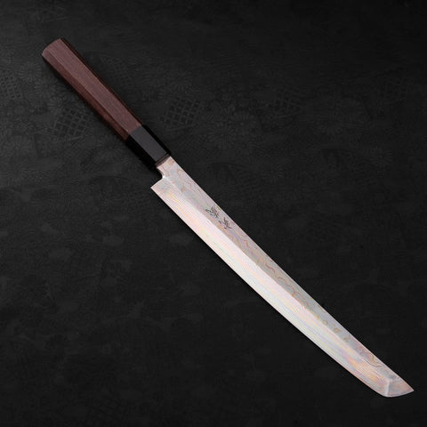 Sakimaru Takohiki Silver Steel #3 Damascus Buffalo Wenge Handle 270mm-[Musashi]-[Japanese-Kitchen-Knives]