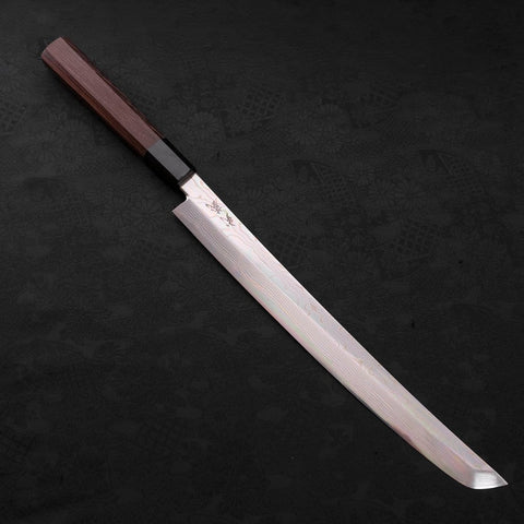 Sakimaru Takohiki Silver Steel #3 Damascus Buffalo Wenge Handle 300mm (11.8”)-[Musashi]-[Japanese-Kitchen-Knives]