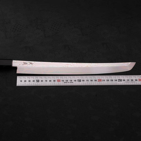 Sakimaru Takohiki Silver Steel #3 Damascus Buffalo Wenge Handle 300mm-[Musashi]-[Japanese-Kitchen-Knives]