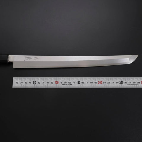 Sakimaru Takohiki Silver Steel #3 Kasumi Buffalo Ebony Handle 300mm-[Musashi]-[Japanese-Kitchen-Knives]