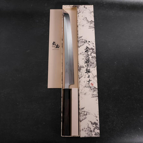 Sakimaru Takohiki VG-10 Mirror Buffalo Ebony Handle 300mm-[Musashi]-[Japanese-Kitchen-Knives]