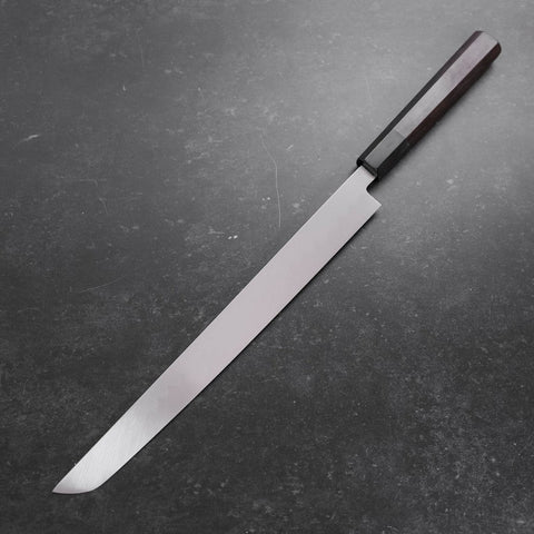 Sakimaru Takohiki White Steel #2 Honyaki Buffalo Ebony Handle 300mm-[Musashi]-[Japanese-Kitchen-Knives]