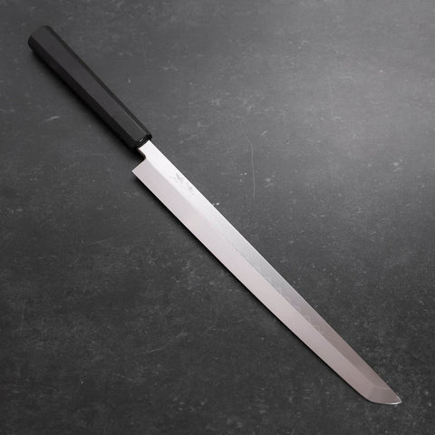 Sakimaru Takohiki White Steel #2 Honyaki Buffalo Ebony Handle 300mm-[Musashi]-[Japanese-Kitchen-Knives]