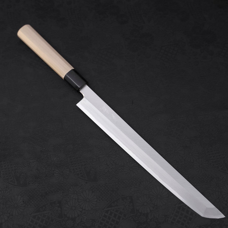 Sakimaru Takohiki White Steel #2 Kasumi Buffalo Magnolia Handle 270mm-[Musashi]-[Japanese-Kitchen-Knives]
