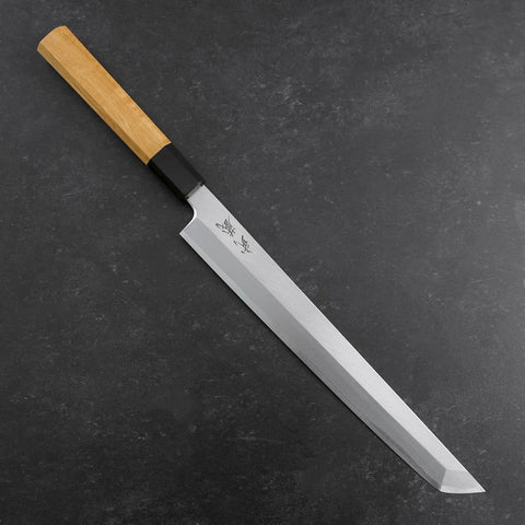 Sakimaru Takohiki White Steel #2 Kasumi Buffalo Teak Handle 270mm-[Musashi]-[Japanese-Kitchen-Knives]