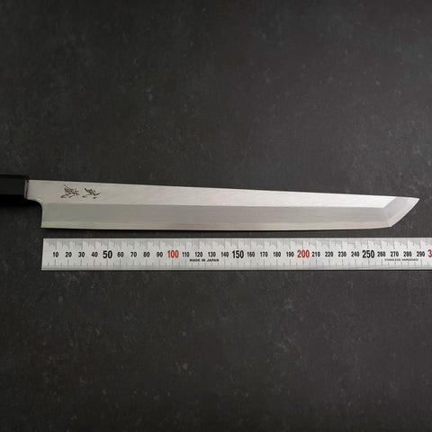 Sakimaru Takohiki White Steel #2 Kasumi Buffalo Teak Handle 300mm-[Musashi]-[Japanese-Kitchen-Knives]