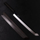 Sakimaru Takohiki White Steel #2 Moon-Fuji Water Honyaki Buffalo Ebony Handle 270mm-[Musashi]-[Japanese-Kitchen-Knives]