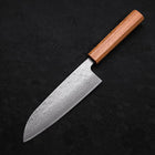 Santoku 440C Nashiji Damascus Oak Handle 165mm-[Musashi]-[Japanese-Kitchen-Knives]