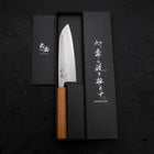 Santoku 440C Nashiji Damascus Oak Handle 165mm-[Musashi]-[Japanese-Kitchen-Knives]
