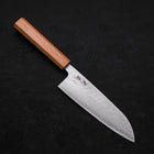 Santoku 440C Nashiji Damascus Oak Handle 165mm-[Musashi]-[Japanese-Kitchen-Knives]