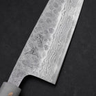 Santoku 440C Nashiji Damascus Ocean White Black Gold Handle 165mm (6.5”)-[Musashi]-[Japanese-Kitchen-Knives]