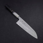 Santoku 440C Nashiji Damascus Ocean White Black Gold Handle 165mm (6.5”)-[Musashi]-[Japanese-Kitchen-Knives]
