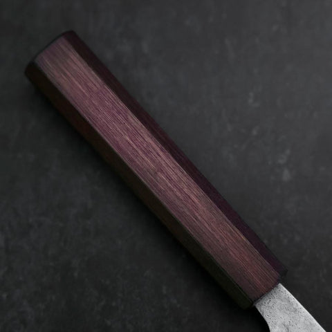 Santoku 440C Nashiji Damascus Purple Urushi Handle 165mm (6.5”)