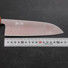Santoku 440C Polished Oak Handle 165mm-[Musashi]-[Japanese-Kitchen-Knives]