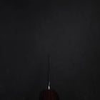 Santoku AUS-10 Mirror Tsuchime Damascus Purple Urushi Handle 165mm-[Musashi]-[Japanese-Kitchen-Knives]