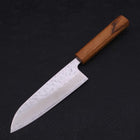 Santoku AUS-10 Nashiji Damascus Oak Handle 165mm-[Musashi]-[Japanese-Kitchen-Knives]