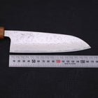 Santoku AUS-10 Nashiji Damascus Oak Handle 165mm-[Musashi]-[Japanese-Kitchen-Knives]