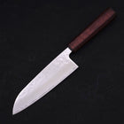 Santoku AUS-10 Nashiji Damascus Purple Urushi Handle 165mm-[Musashi]-[Japanese-Kitchen-Knives]