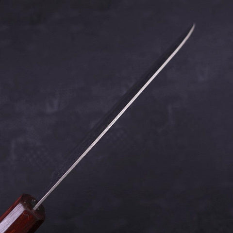 Santoku AUS-10 Nashiji Damascus Purple Urushi Handle 165mm-[Musashi]-[Japanese-Kitchen-Knives]