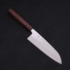 Santoku AUS-10 Nashiji Damascus Purple Urushi Handle 165mm-[Musashi]-[Japanese-Kitchen-Knives]