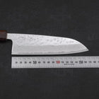 Santoku AUS-10 Nashiji Damascus Sumi Urushi Handle 165mm-[Musashi]-[Japanese-Kitchen-Knives]