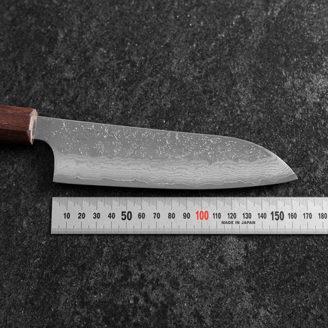 Santoku AUS-10 Nashiji Damascus Wenge Handle 165mm (6.5”)-[Musashi]-[Japanese-Kitchen-Knives]