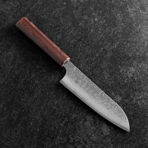 Santoku AUS-10 Nashiji Damascus Wenge Handle 165mm (6.5”)-[Musashi]-[Japanese-Kitchen-Knives]