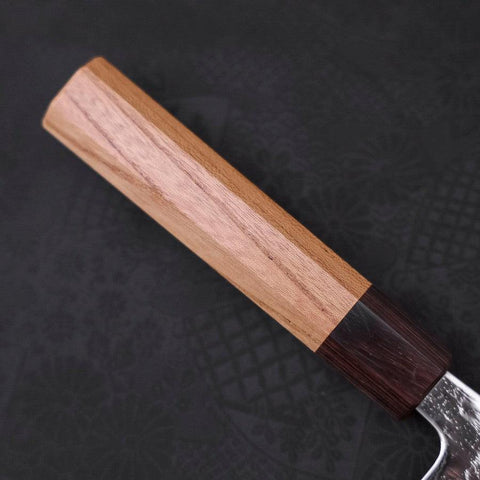 Santoku AUS-10 Nashiji Damascus Zelkova Handle 165mm-[Musashi]-[Japanese-Kitchen-Knives]